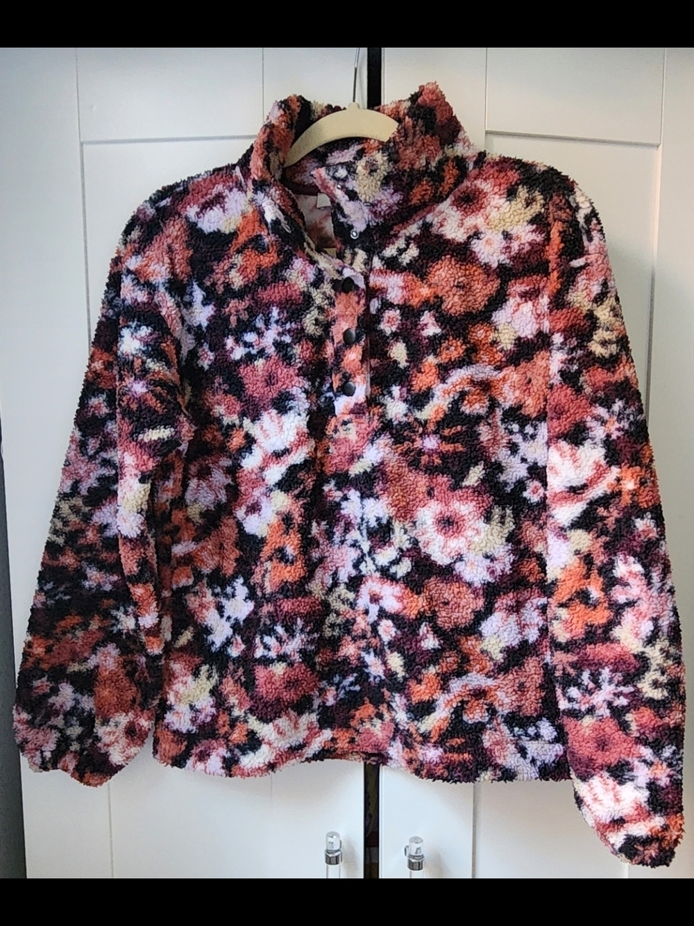 LOFT Floral Sherpa Pullover - Multicolor